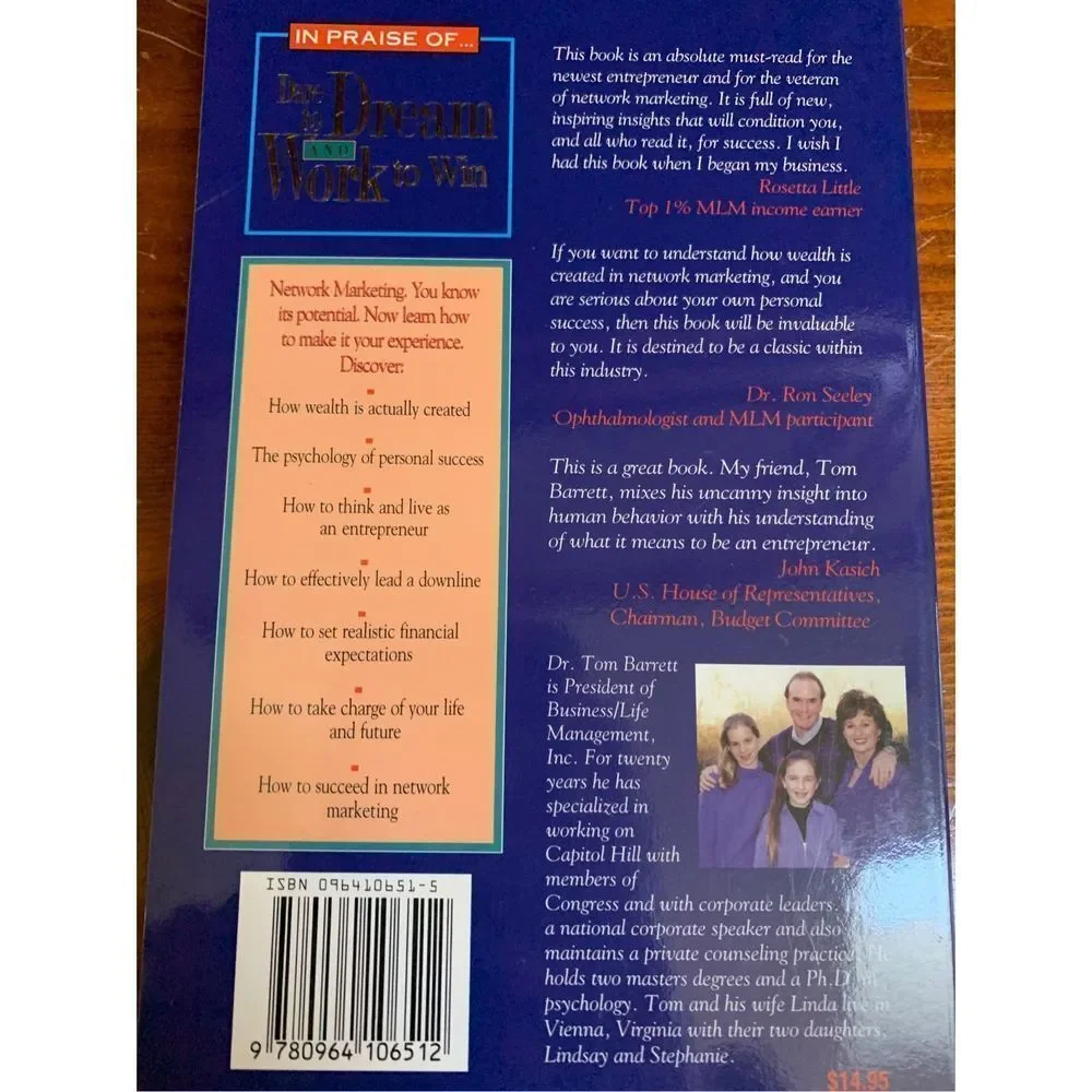 Dare to Dream and Work to Win Book